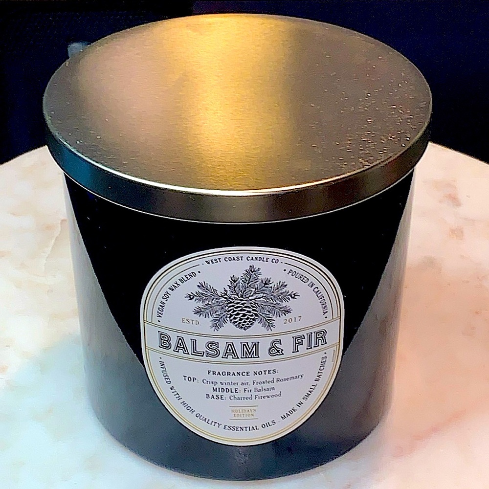 LEOBEN CO CANDLE BALSAM & FIR 3 WICK 24 oz NEW VEGAN SOY WAX